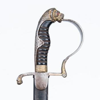 An Imperial German artillery officer's sword, circa 1900.