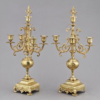 KANDELABRAR, ett par, 1800-talets andra hälft.