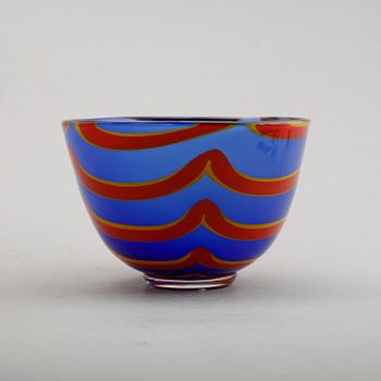 SKÅL, glas, Berit Johansson 1995 Sjöhyttan Unik, sign.