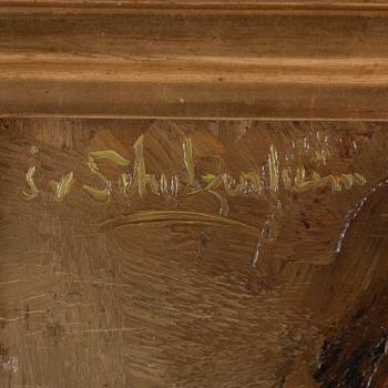 IDA VON SCHULZENHEIM, olja på pannå, signerad.