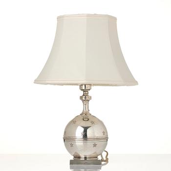 Jacob Ängman, a rare table lamp, Guldsmedsaktiebolaget, Stockholm, ca 1930.