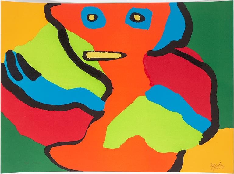 KAREL APPEL, lithograph in colours, 1974, signed 49/110.