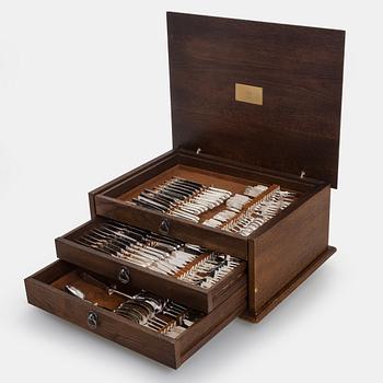 A 93-piece silver cutlery set in fitted wooden box, Kultakeskus, Hämeenlinna, 1985-1989.