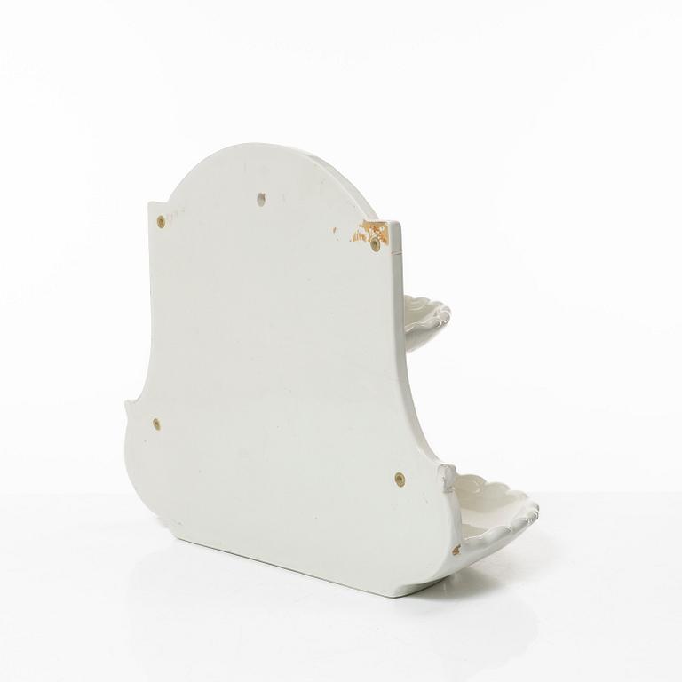 A bathroom shelf, porcelain, Fahnehjelm & Co., early 20th century.