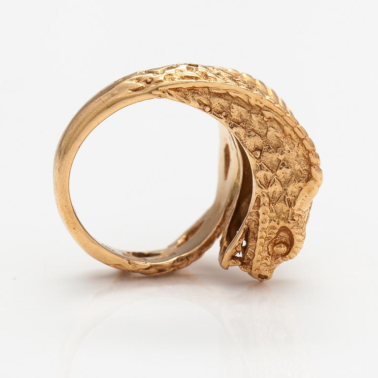 Ring, 18K guld. Odds guld, Visby 1998.