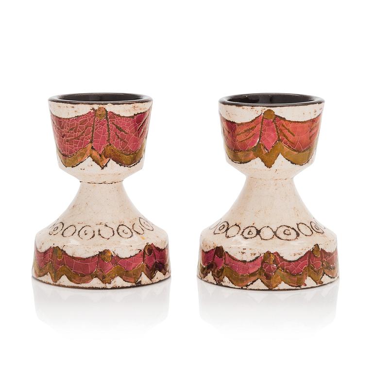 Birger Kaipiainen, munakuppipari, kivitavaraa, signeerattu Kaipiainen.