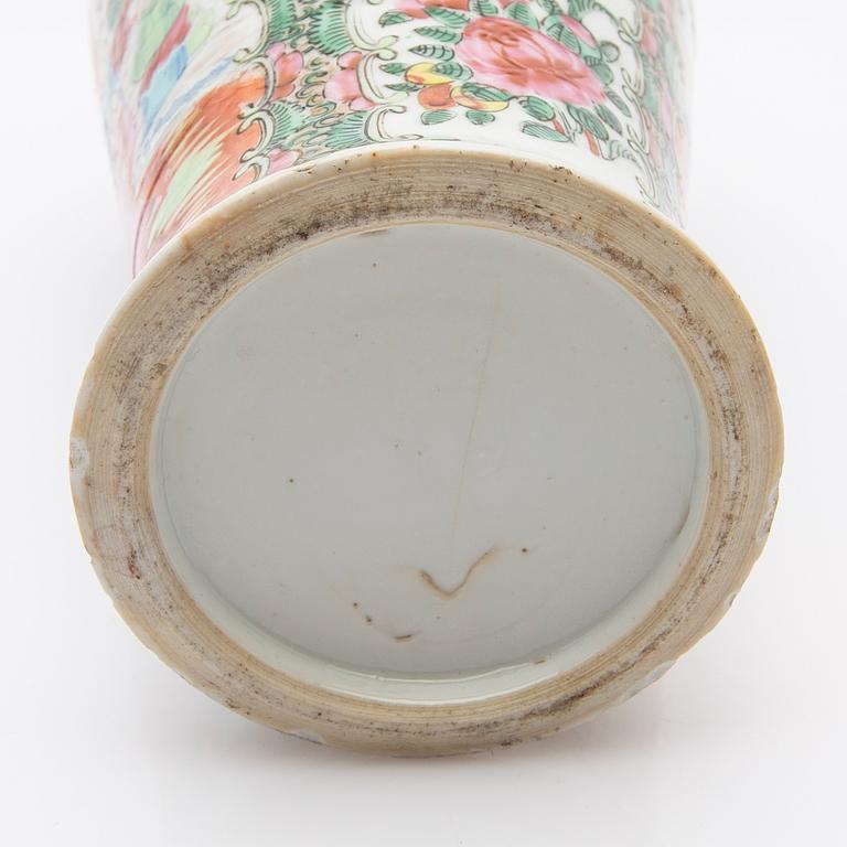 Porslin, 3 delar, Kina, Kanton, 1800-tal.