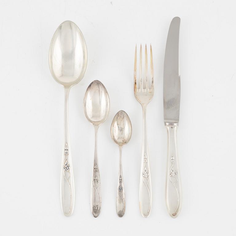 A 30-piece 800 silver cutlery, Warsaw, Poland, after 1920.