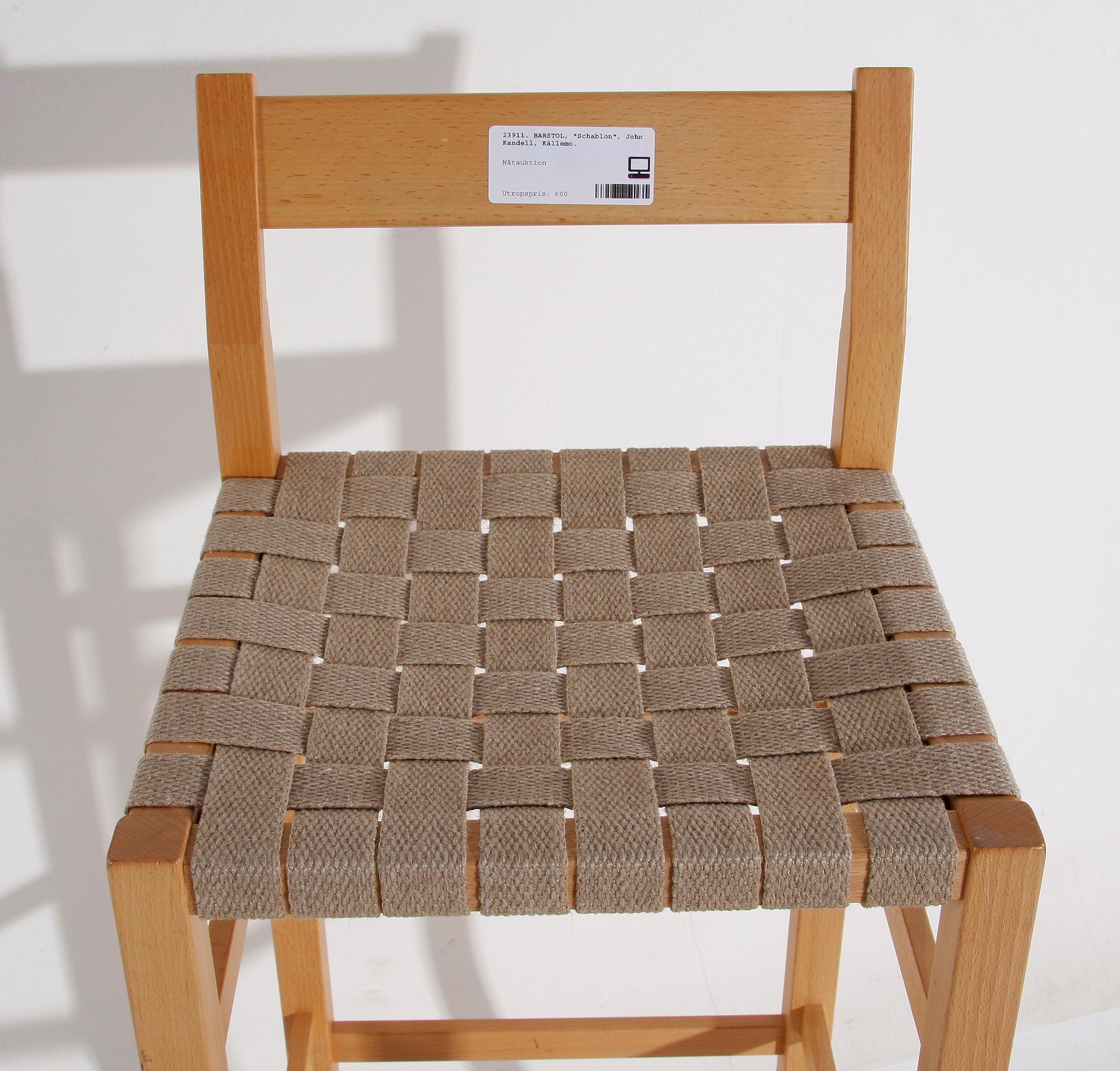 BARSTOL, "Schablon", John Kandell, Källemo.