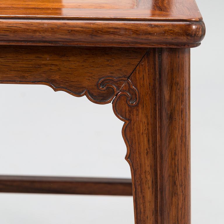 A pair of  20th Century hardwood Chinese 'Hat Chairs'.