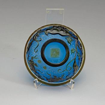 A Glass bowl, Qing dynasty (1644-1912).
