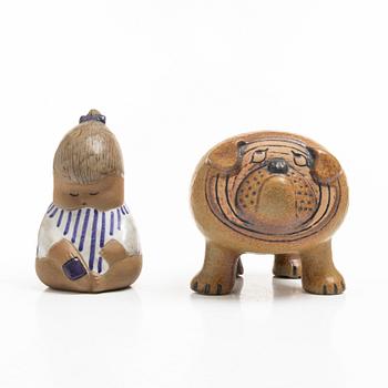 Lisa Larson, two stoneware figurines, Gustavsberg, Sweden.
