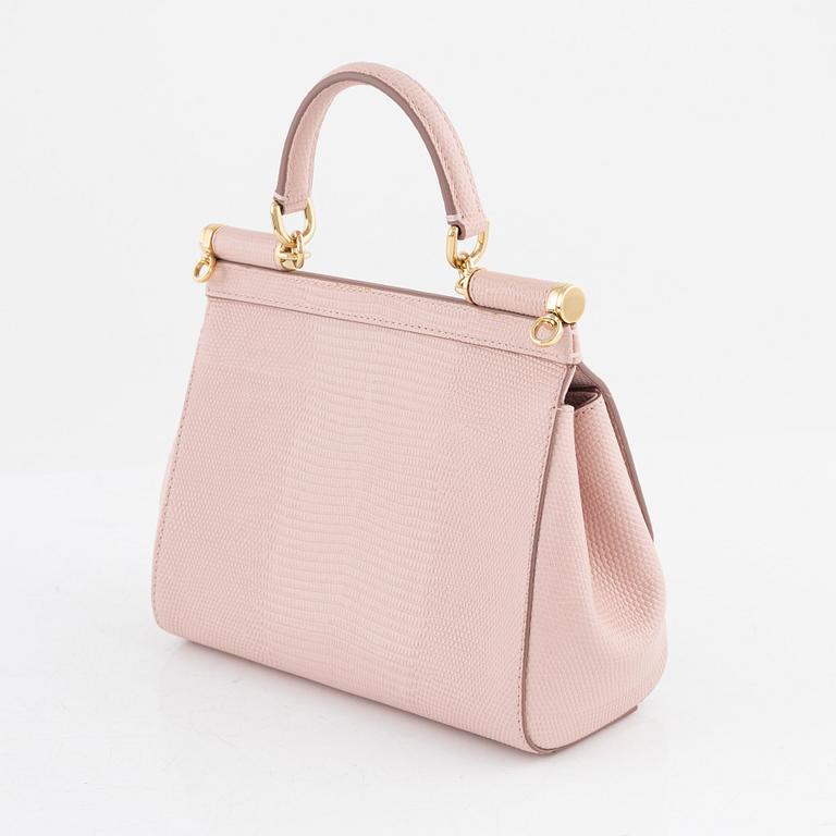 Dolce & Gabbana, a iguana-print leather 'Medium Sicily bag'.