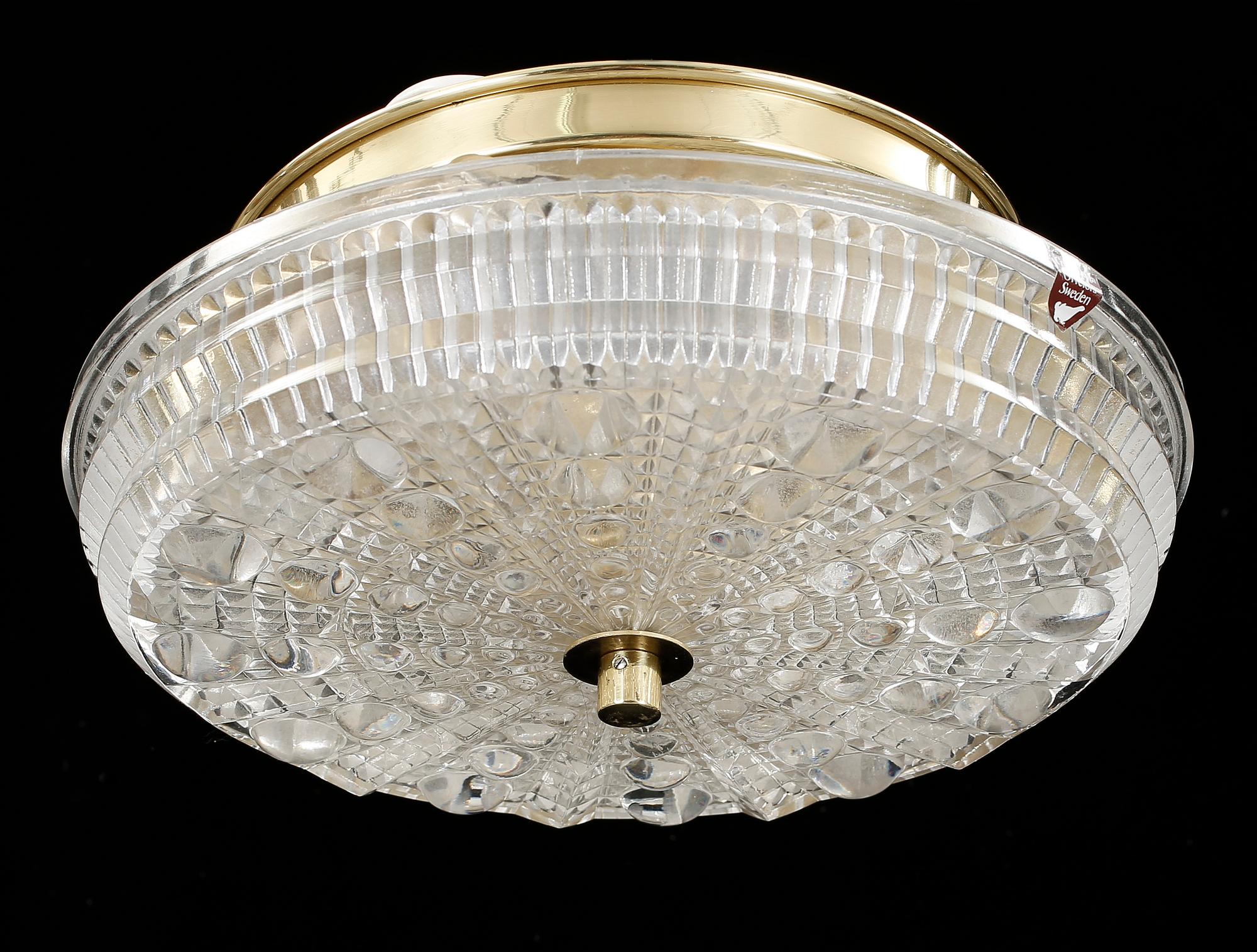 TAKLAMPOR, ett par. Carl Fagerlund, Orrefors.