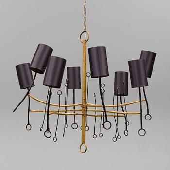 A "Lollipop Chandelier" ceiling light, by Gareth Devonald Smith, Porta Romana, England, 21st century.