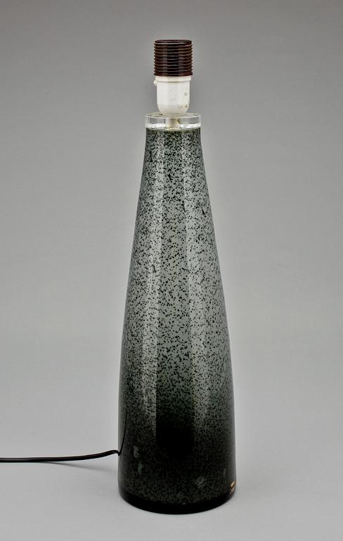 BORDSLAMPA, glas, Hyllinge, 1900-talets mitt.
