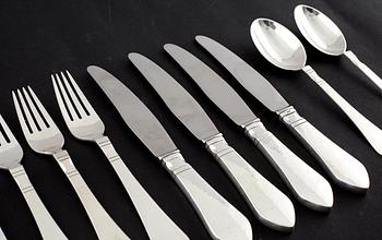 ten silver cutlery.