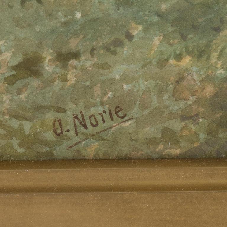 Orlando Norie, a watercolor. Signed.