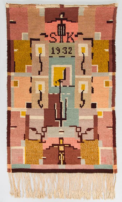 Laila Karttunen, A rya rug, model for Wetterhoff, 1932. Circa 180 x 110 cm.