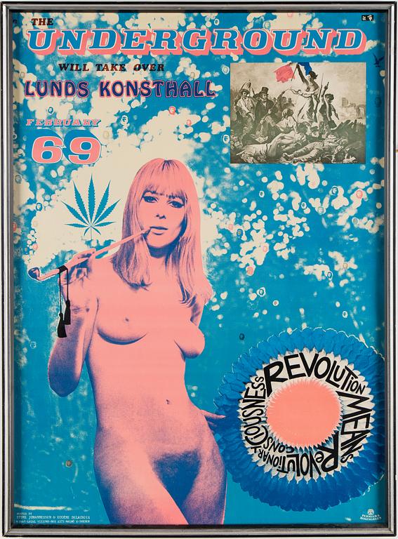 STURE JOHANNESSON, exhibition poster, offset,  1969.