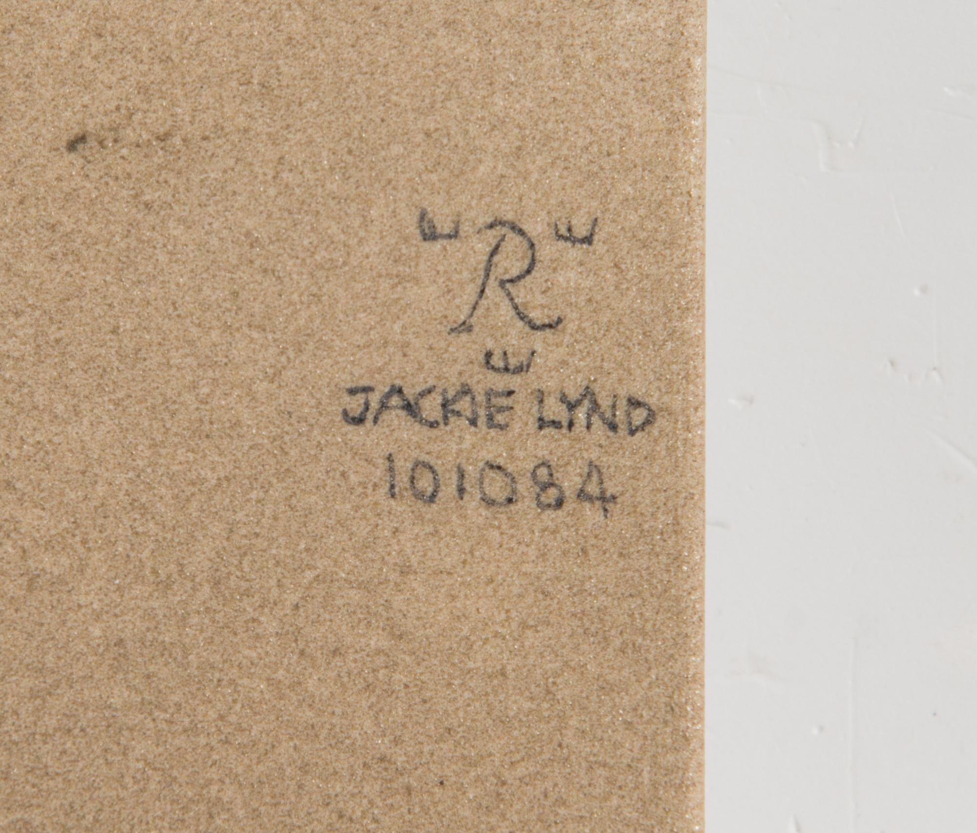 Jackie (Jacqueline) Lynd, ceramic plate, signed 10.10 84 Rörstrand.