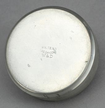 MANSCHETTKNAPPSASK, tenn, Widerholm & Dahlberg, Eskilstuna. 1930/40-tal.