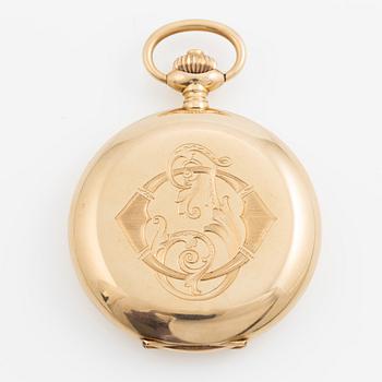 Orion, pocket watch, 14K gold, hunter, 51 mm.