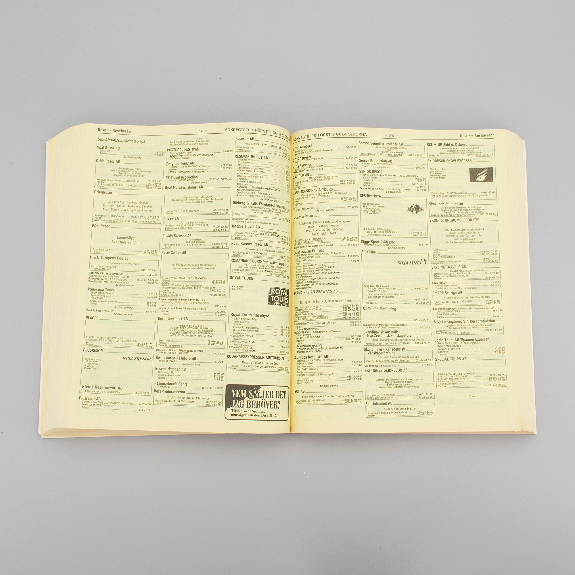 DAN WOLGERS, telefonkatalog, 1992.