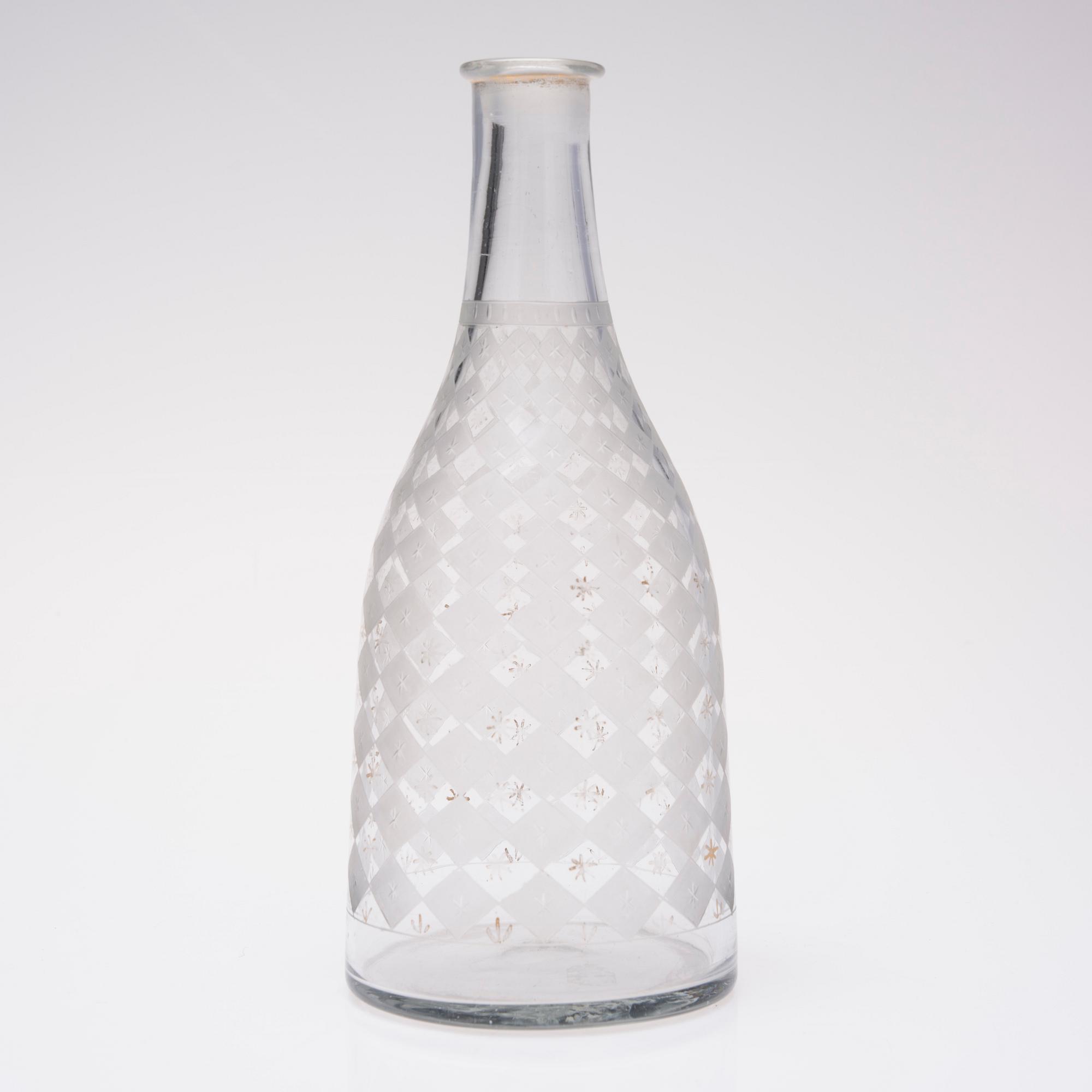 KARAFF, glas, empire, troligen Ryssland 1800-talets början.