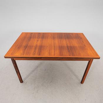 A Nils Jonsson jakaranda dining group 7 pcs Troeds Bra Bohag, Bjärnum, mid-20th century.
