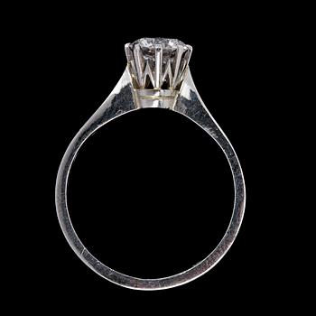 RING, briljantslipad diamant, 0.85 ct. enl. gravyr.