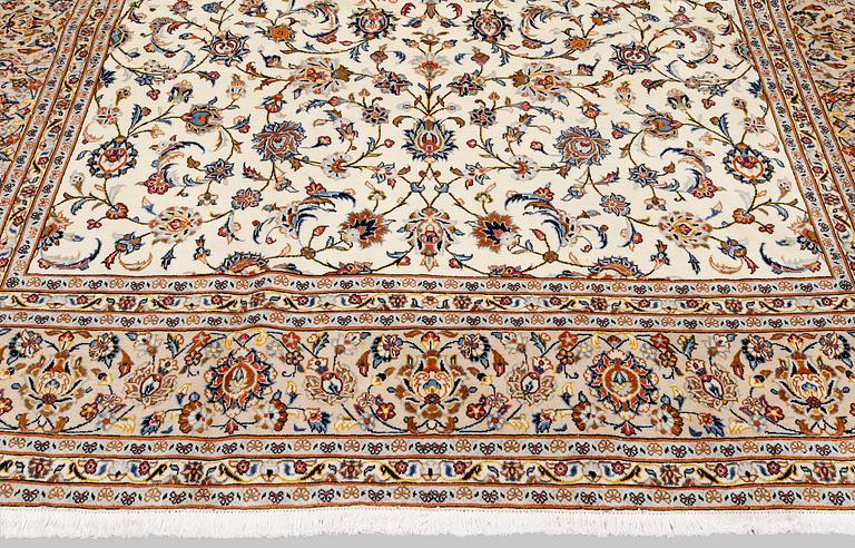A carpet, Kashan, 362 x 245 cm.