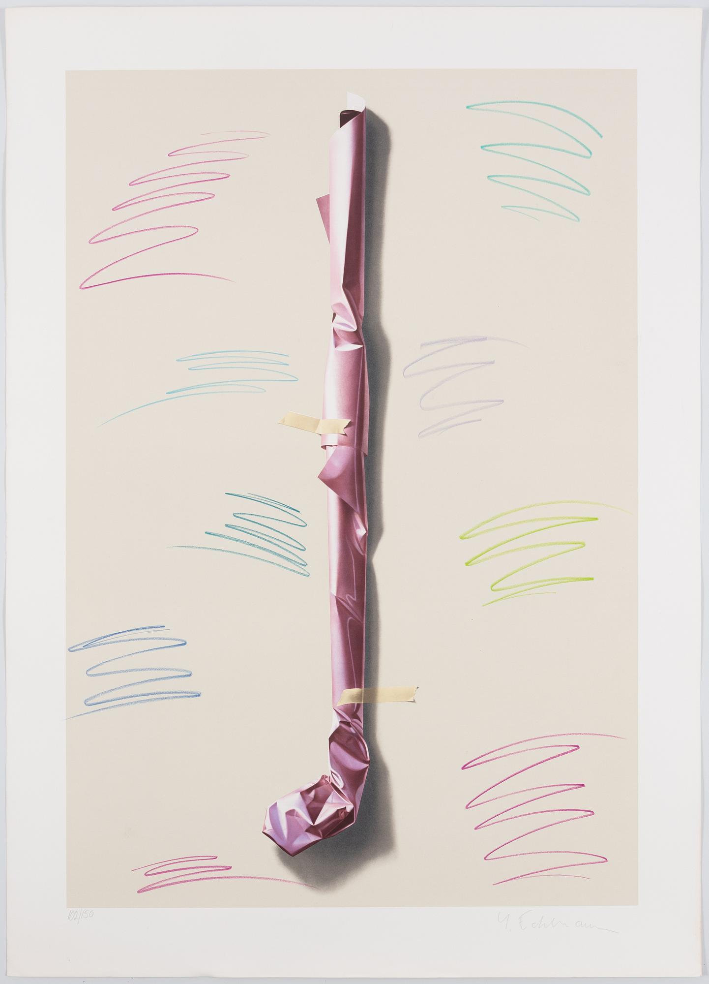 Yrjö Edelmann, "Golf club wrapped in pink".