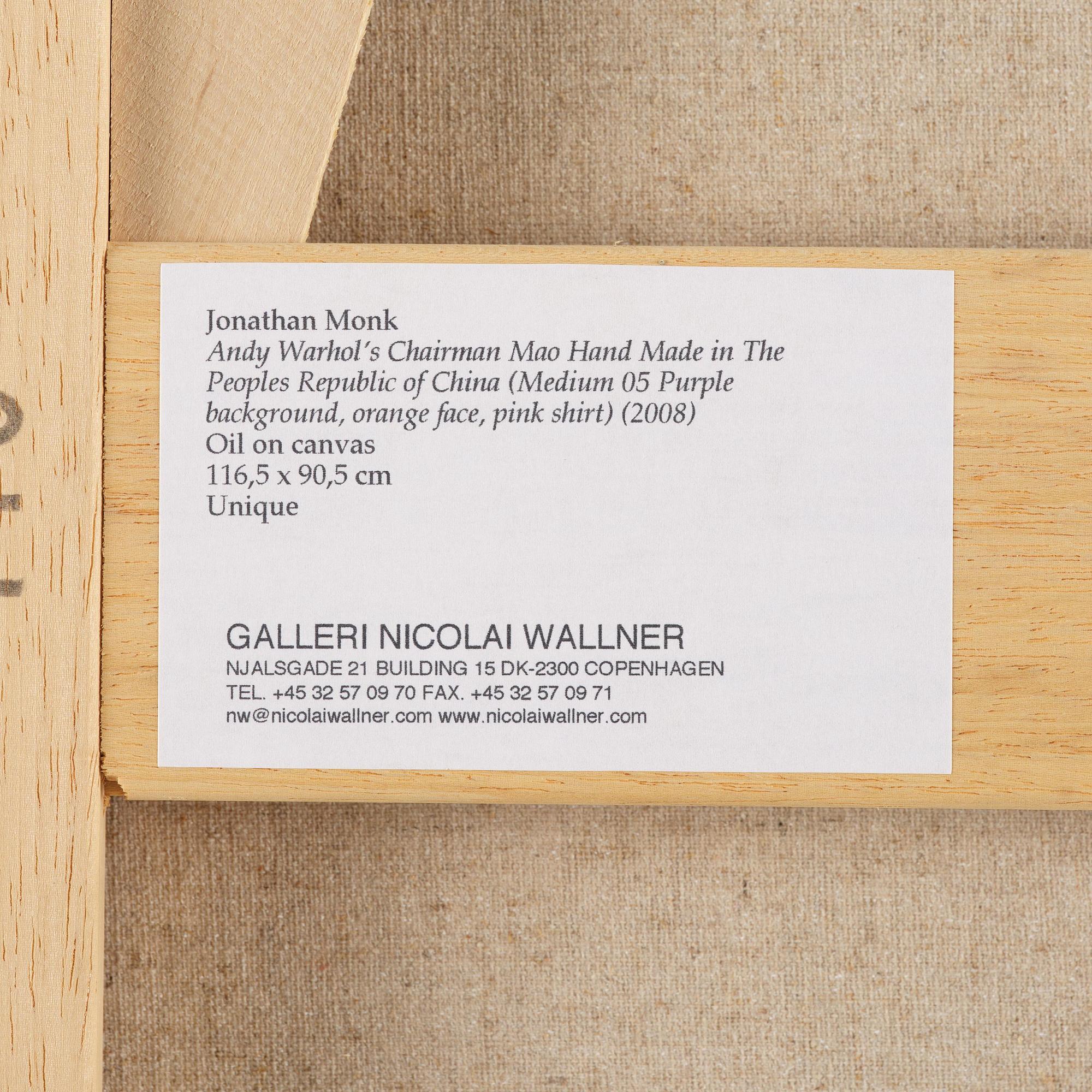 Jonathan Monk, "Andy Warhol's Chairman Mao Hand Made in The Peoples Republic of China".