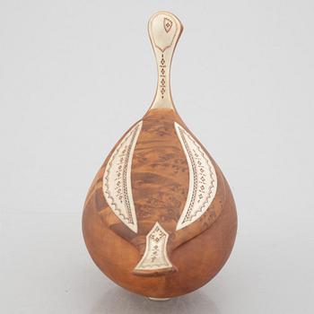 Lars Levi Sunna, a birch wood salt cellar, signed.