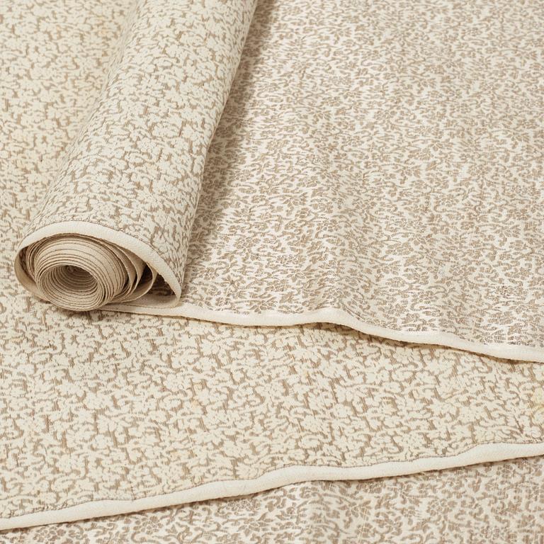 FABRIC ROLLS, 2 pieces, silk. Two uncut rolls of silk yardage. 777 x 71 and 702 x 72 cm. China late Qing dynasty.