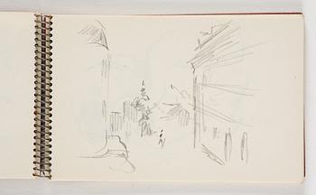 Lotte Laserstein, 10 små skissblock med teckningar.