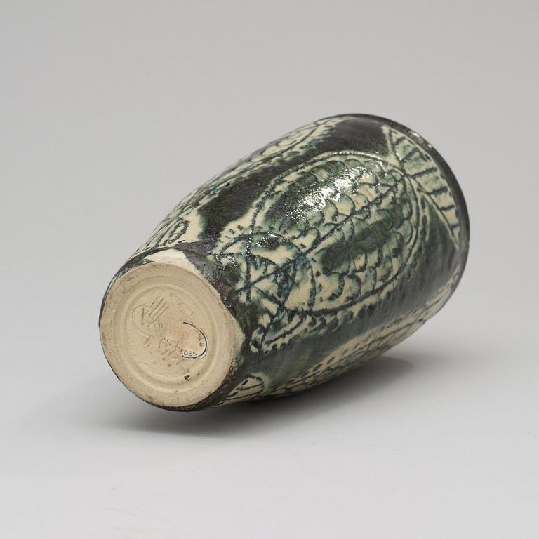 An Anders Bruno Liljefors stoneware vase, Gustavsberg Studio 1950's.