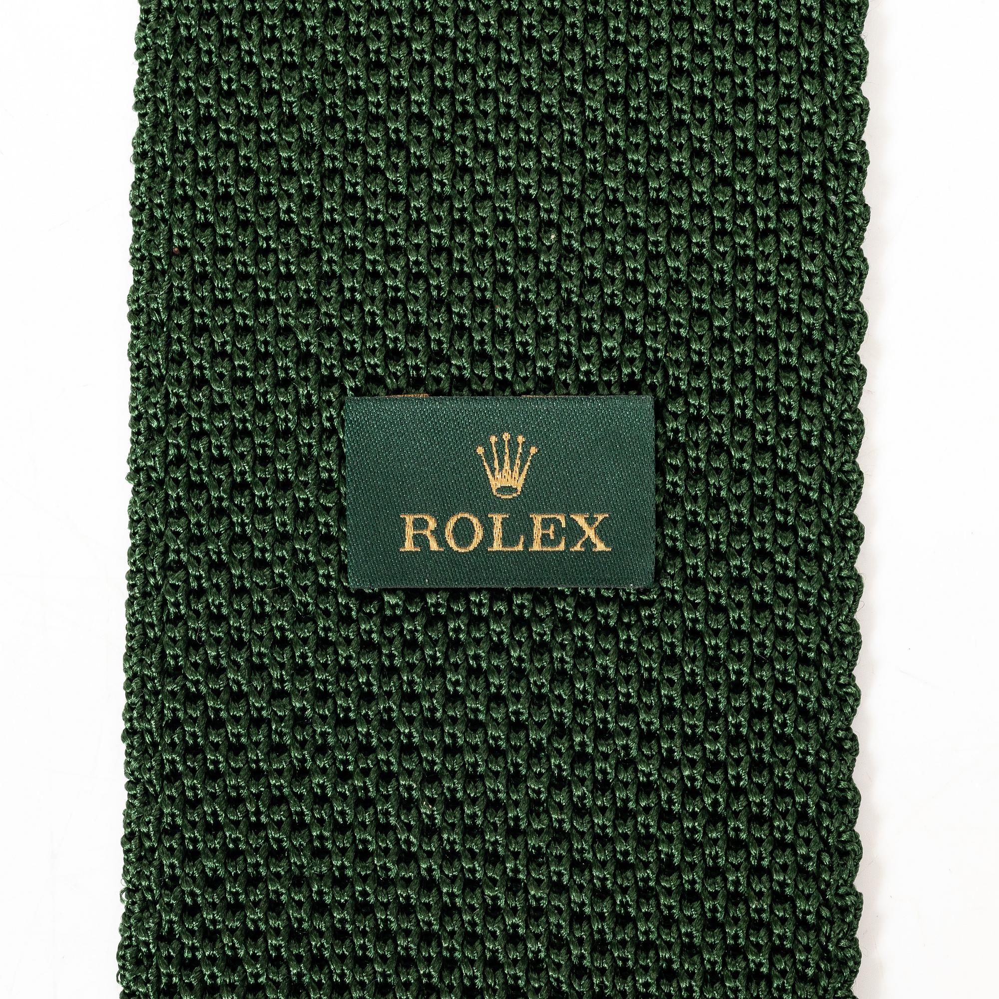 Rolex, tie, "Cravate tricot verte".