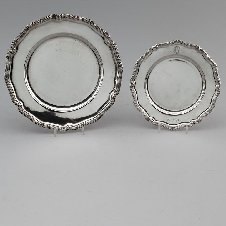 FAT, 2 st, silver, K. Andersson, Stockholm 1911/1920. Vikt ca 548 gram.