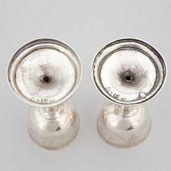 A pair of silver cups by Olof Peter Almén, Hedemora, 1802.