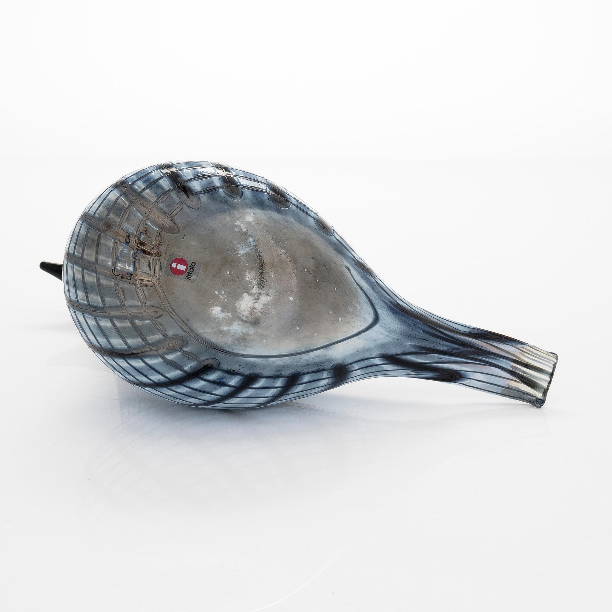 Oiva Toikka, lasilintu, "Kuikka", signeerattu O. Toikka Nuutajärvi.