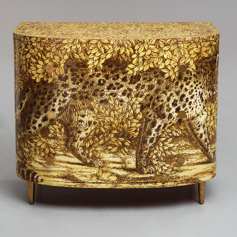 Piero Fornasetti, byrå, "Leopardo", Ateliers Fornasetti,  Milano, 1950-60-tal.