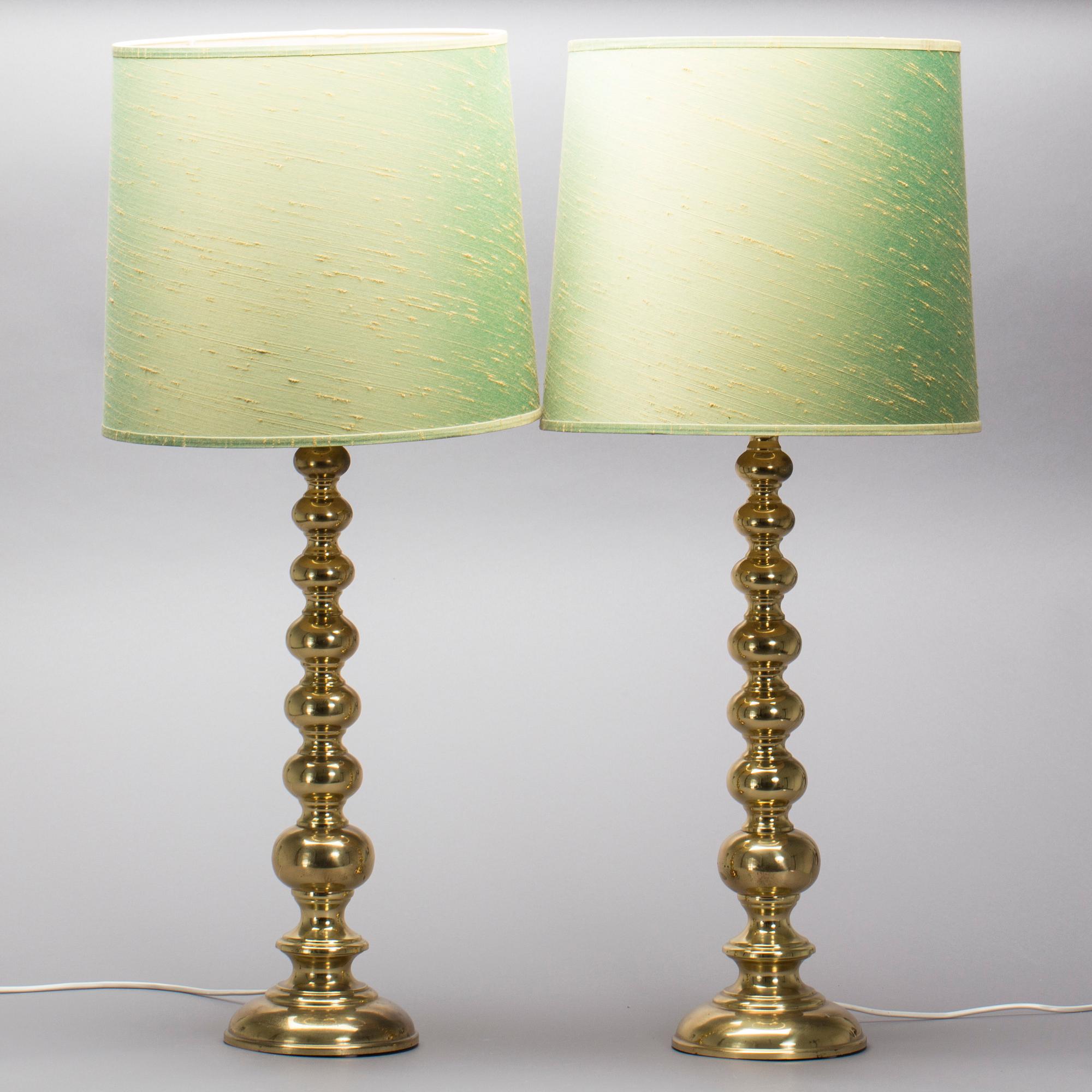 Bordslampor, ett par. 1900-talets andra hälft.