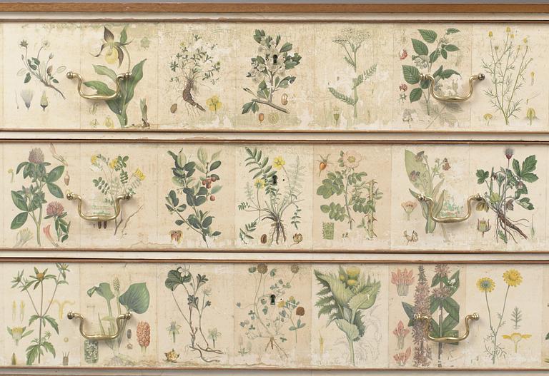 A Josef Frank "Flora" chest of drawers, Firma Svenskt Tenn.