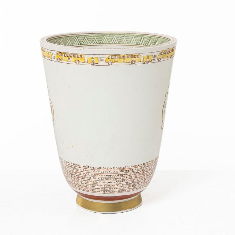 Wilhelm Kåge, vas, stengods, "Carrara", Gustavsberg 1952.