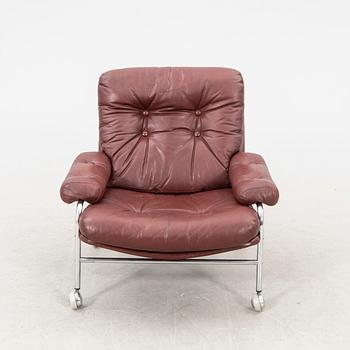 A 1970s leather armchair from Ulferts Tibro.