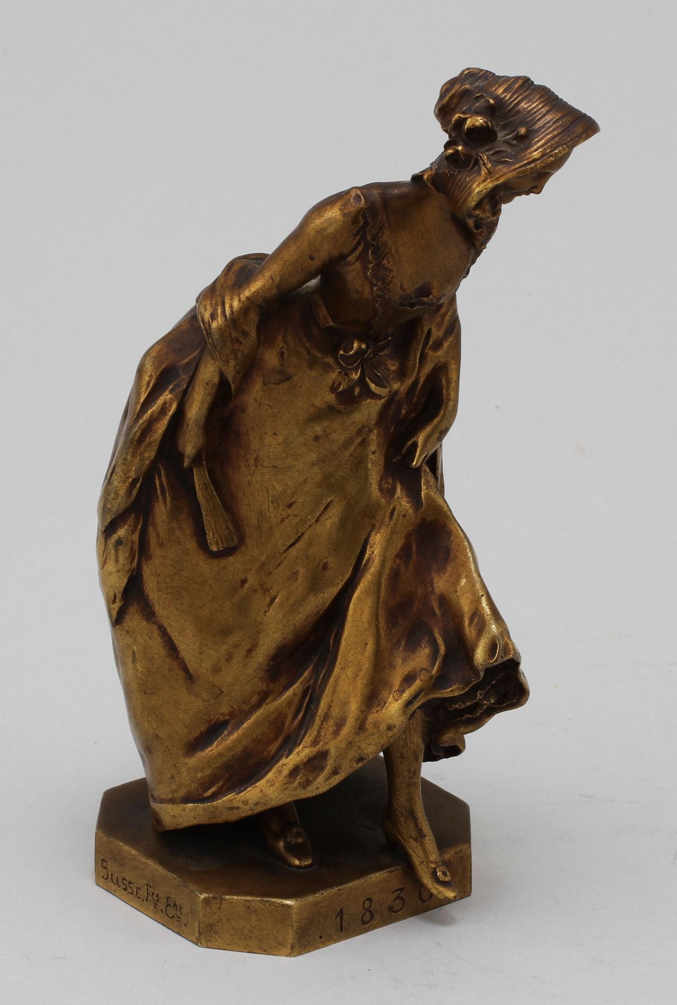 FIGURIN, förgylld brons, signerad Henri Frédèric Varenne och daterad 1830.