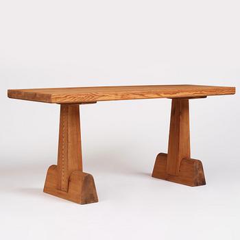 Axel Einar Hjorth, an "Utö" stained pine table, Nordiska Kompaniet, Sweden 1930s.