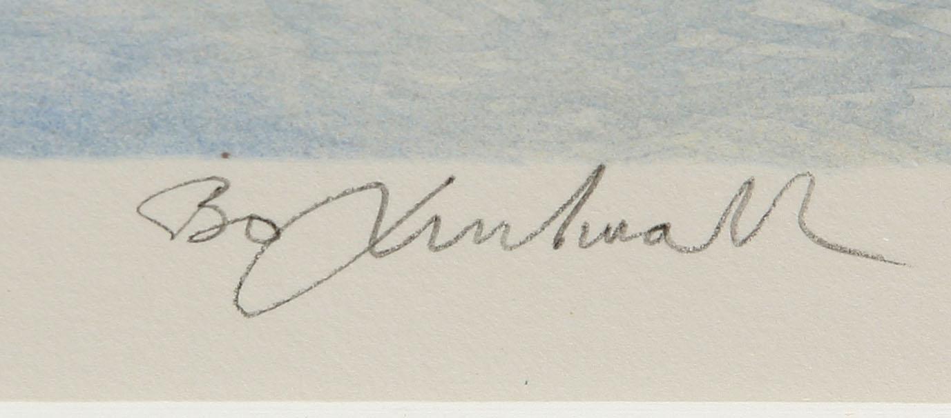 BO LUNDWALL, färglitografi, sign o numr 270/300.